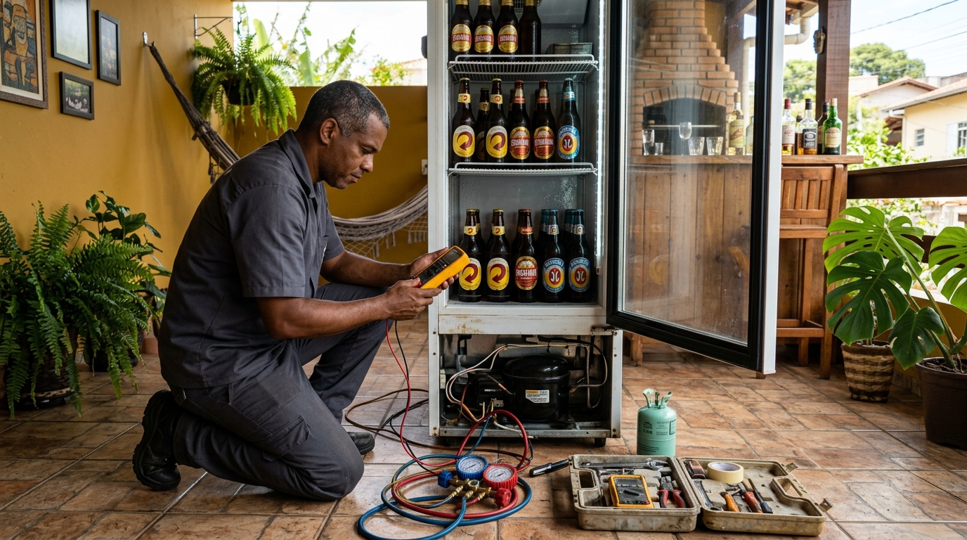 Manutenção da placa eletrônica de cervejeira em Franca‑SP